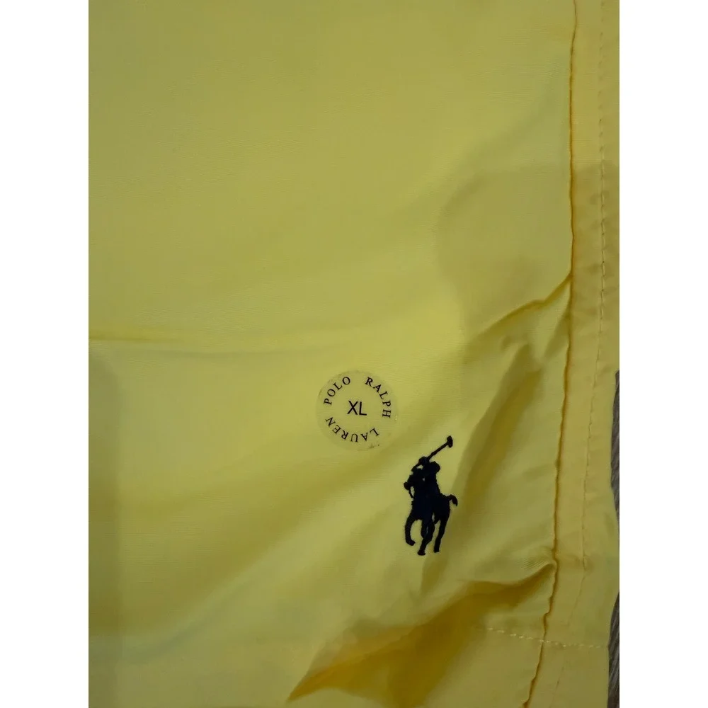 Polo‎ Ralph Lauren Mens XL Yellow Swim Trunks Mesh Lined Embroidered Pony Logo